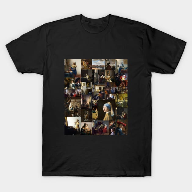 Johannes Vermeer Collage T-Shirt by phneep